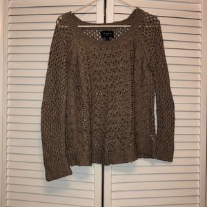 Tan knit American eagle sweater